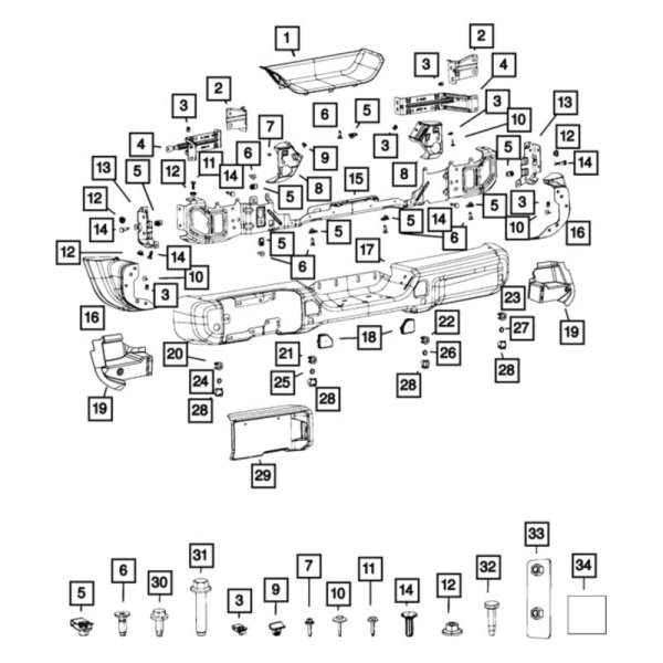 Mopar® - Bumper Cover Bracket