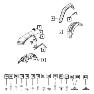 Jeep OE - Front Right Fender Insert Emblem