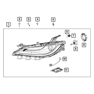 Chrysler OE - Front Left Headlight Assembly