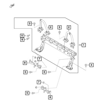 Mopar® - Driver Side Lower Roll Bar Bracket