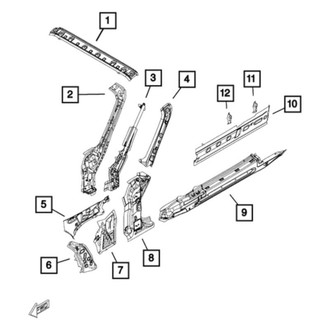 Mopar® - Driver Side Lower Body A-Pillar