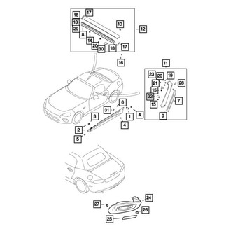 Fiat OE - Right Windshield Molding Seal