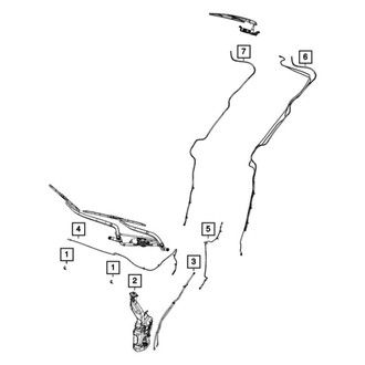 Jeep OE - Rear Liftgate Washer Hose