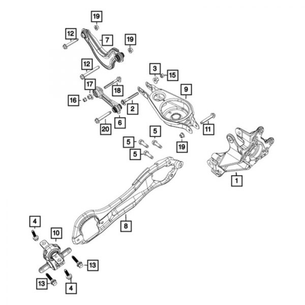 Chrysler OE 68325384AC Rear Right Suspension Knuckle