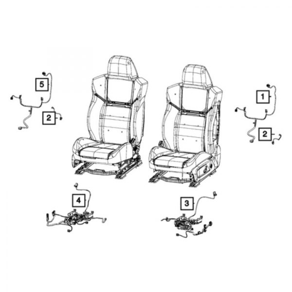 Mopar® - Driver or Passenger Side Seat Back Wiring