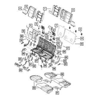 Mopar® - Rear Rear Seat Cushion Frame