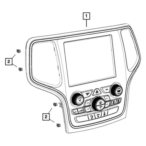 Mopar® 68337898AC - Vehicle Feature Controls Center Stack
