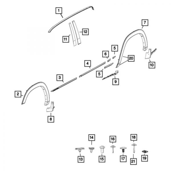 Mopar® - Wheel Arch Molding