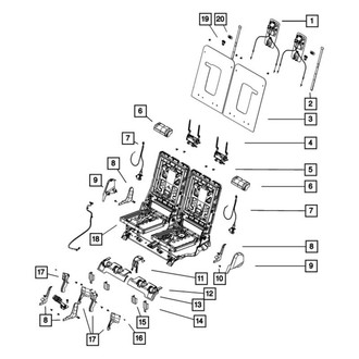 Dodge OE - Rear Headrest Cap