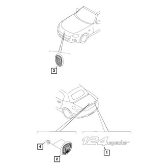 Fiat OE - Deck Lid Emblem Nut