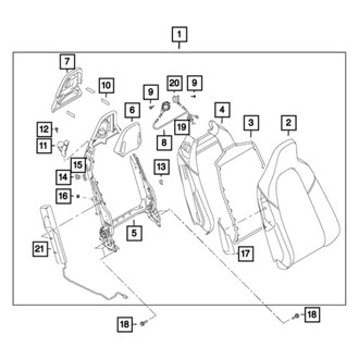 Fiat OE - Rear Headrest Cover