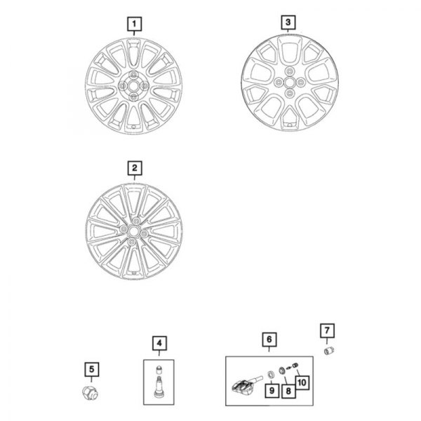 Mopar® - Tire Valve Stem Cap Set