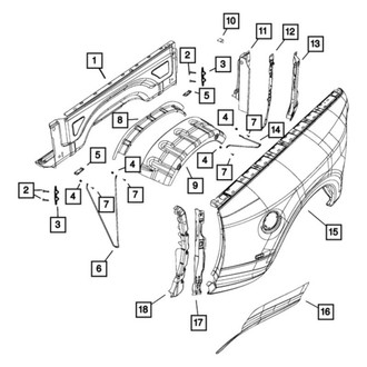 Ram OE - Rear Right Outer Truck Bed Panel