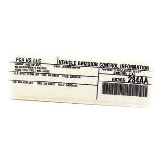 Mopar® - Vehicle Emission Control Information Label