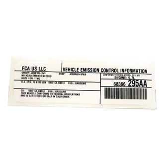 Dodge OE - Emission Label