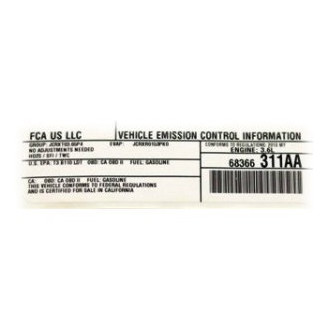 Mopar® - Vehicle Emission Control Information Label