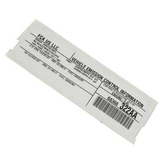 Mopar® - Vehicle Emission Control Information Label