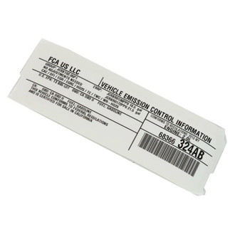 Mopar® - Vehicle Emission Control Information Label