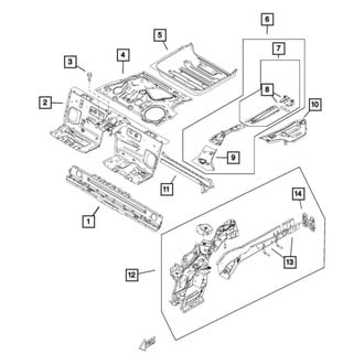 Mopar® - Rear Passenger Side Frame Rear Rail