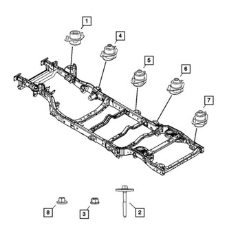 Mopar® 68373085AA - Body Hold Down Insulator