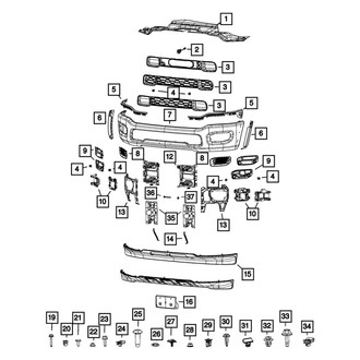 Ram OE - Front License Plate Bracket