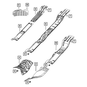 Mopar® - Front Floor Pan Tunnel Silencer