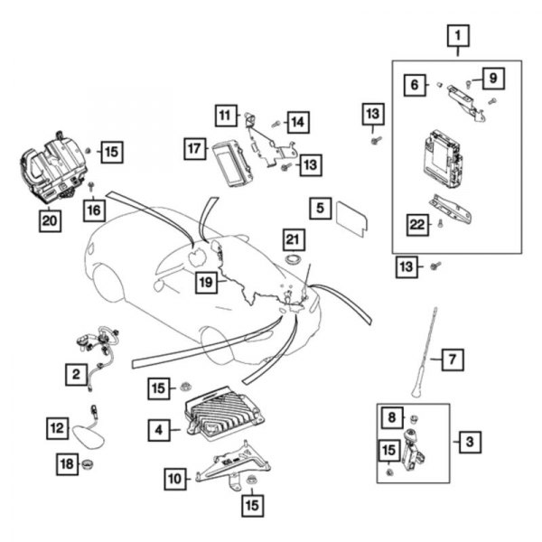 Mopar® - Antenna Amplifier Bracket