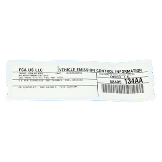 Mopar® - Vehicle Emission Control Information Label