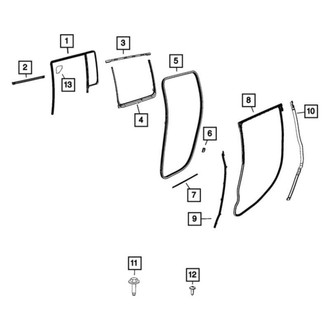 Jeep OE - Rear Left Door Reveal Molding