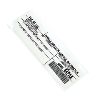 Mopar® - Vehicle Emission Control Information Label