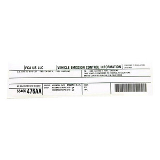 Ram OE - Emission Label