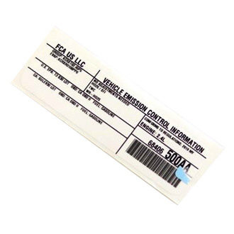 Mopar® - Vehicle Emission Control Information Label
