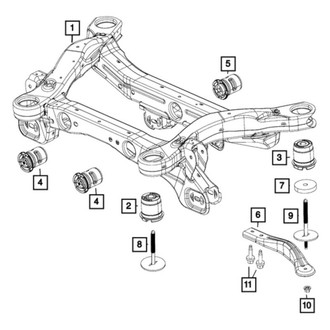 Jeep OE - Rear Right Suspension Subframe Reinforcement Bracket