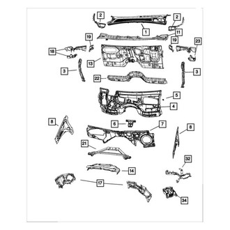 Jeep OE - Right Lower Cowl Support