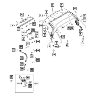 Mopar® - Passenger Side Folding Top Mounting Plate Bracket