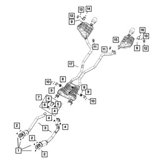 Jeep OE - Right Catalytic Converter