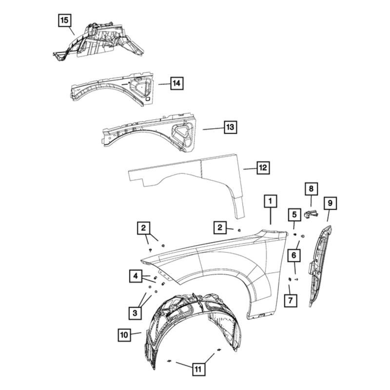Dodge OE 68418843AD Front Left Fender