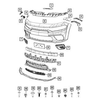 Mopar® - Front Passenger Side Outer Fascia To Fender Bracket
