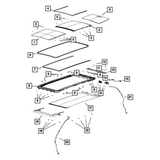 Jeep OE - Front Left Sunroof Drain Hose