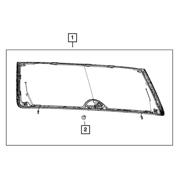 Jeep OE 68427313AE Rear Liftgate Glass