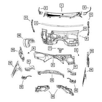 Mopar® - Driver or Passenger Side Cowl Side Panel