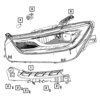 Chrysler OE - Front Right Headlight Assembly