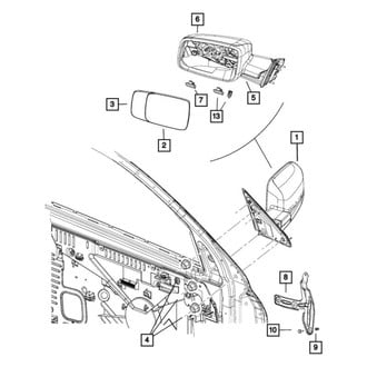 Ram OE - Front Left Door Mirror Cap