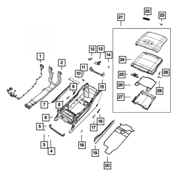 Mopar® - Seat Storage Drawer