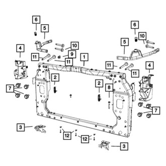Jeep OE - Left Center Radiator Support Bracket