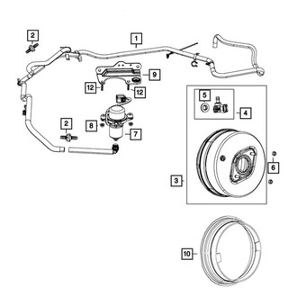 Dodge OE - Power Brake Booster Vacuum Pump