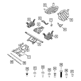 Mopar® - T/Case Skid Plate Support Bracket