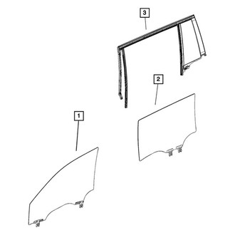Jeep OE - Rear Left Door Glass