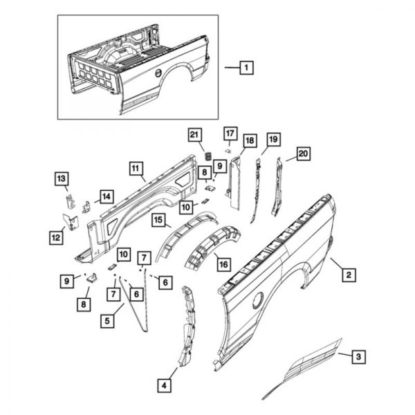 Mopar® - Box Side Inner Panel