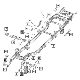 Mopar® 68461422AB - Chassis Frame Assembly